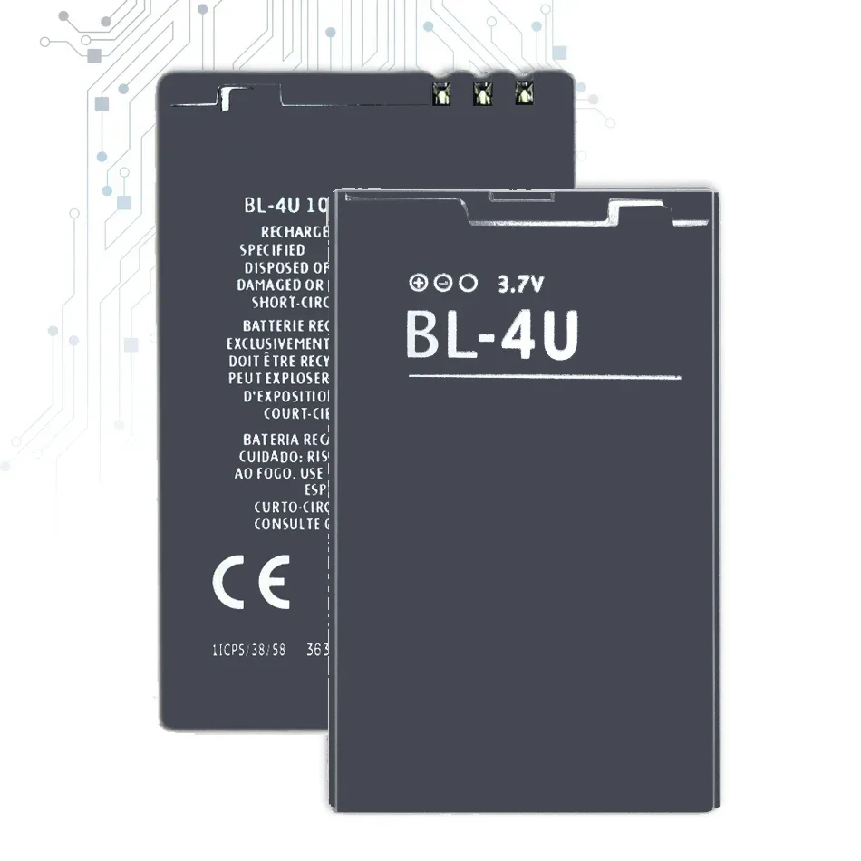 Литиевая аккумуляторная батарея BL-4U BL 4U BL4U для Nokia C5-03 C5-06 5250 530 3120C 6216C 6600S Bateria Batteries