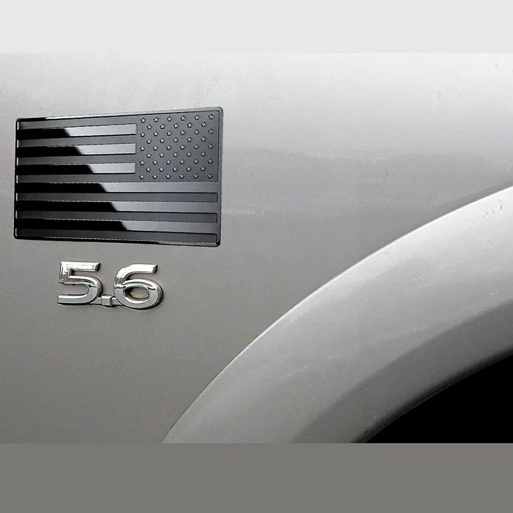 

2/4 шт., автомобильные наклейки с американским флагом, самоклеящиеся наклейки s, Черные Водонепроницаемые солнцезащитные УФ-наклейки для ноу...