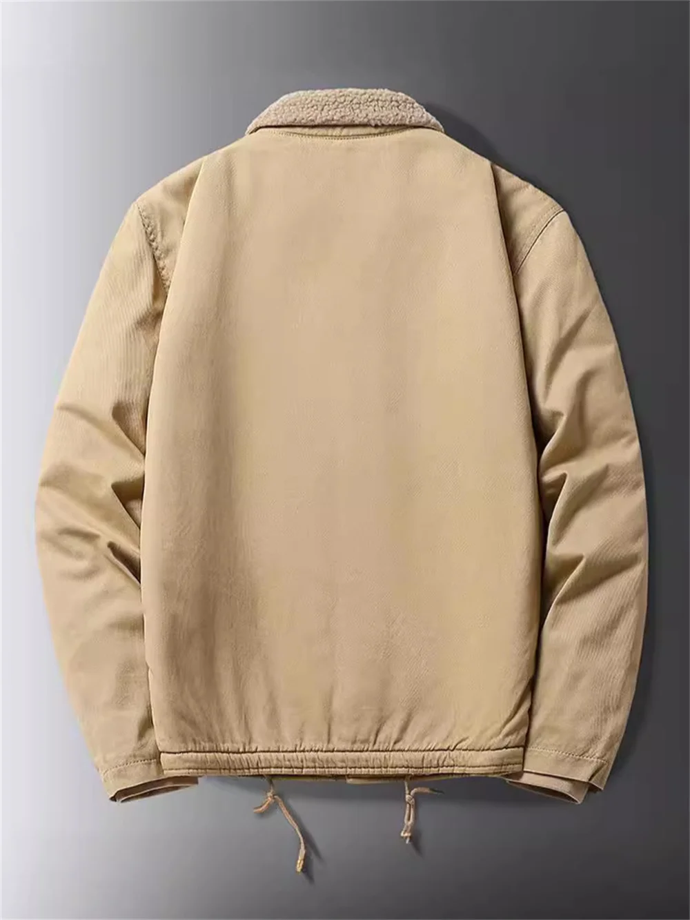 Мужская зимняя стеганая куртка из кашемира ягненка плюс бархатная на хлопковой