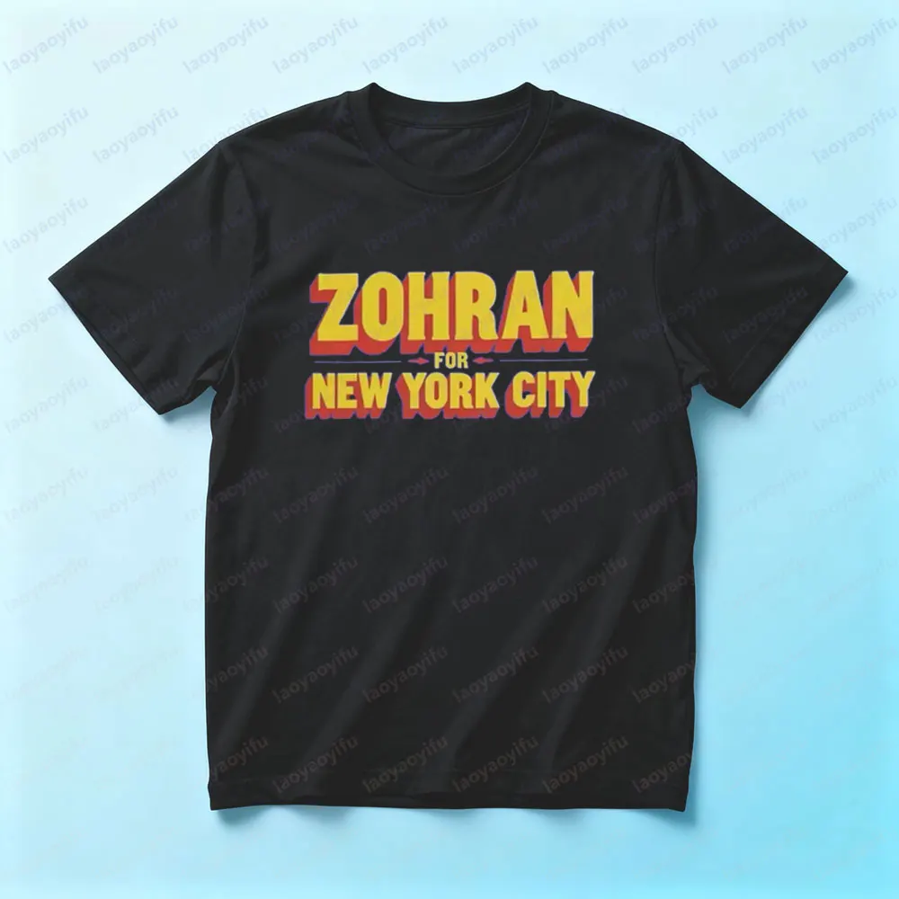 Фото Zohran Mamdani for NYC Mayor Merch Shirt Zohran Mamdani Support T-Shirt Последний современный модный стиль Мужчины Женщины Унисекс Хлопковые топы №2