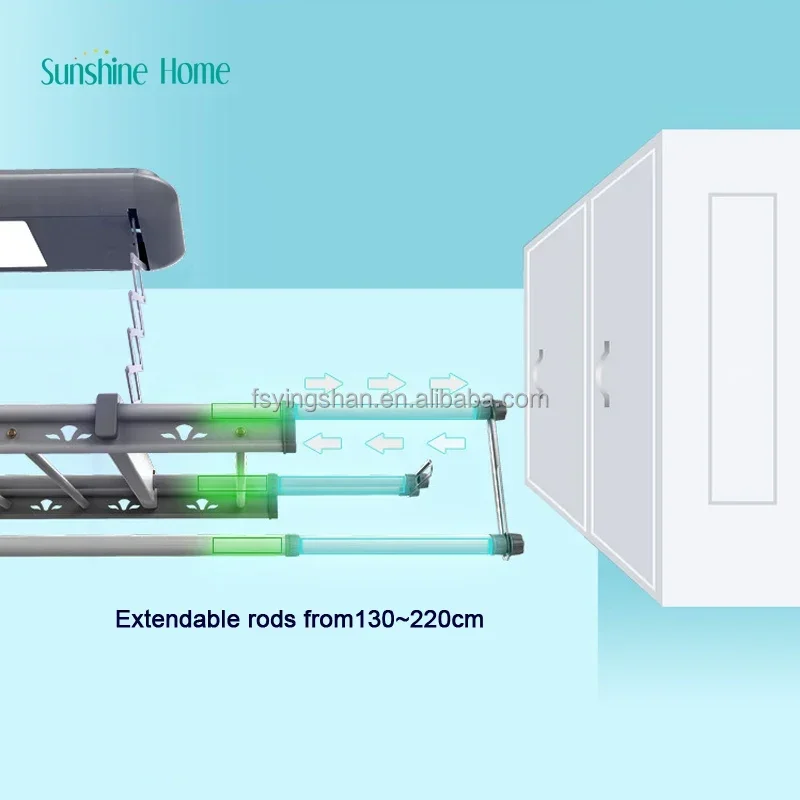 Электрическая 1-метровая алюминиевая потолочная сушилка для одежды с
