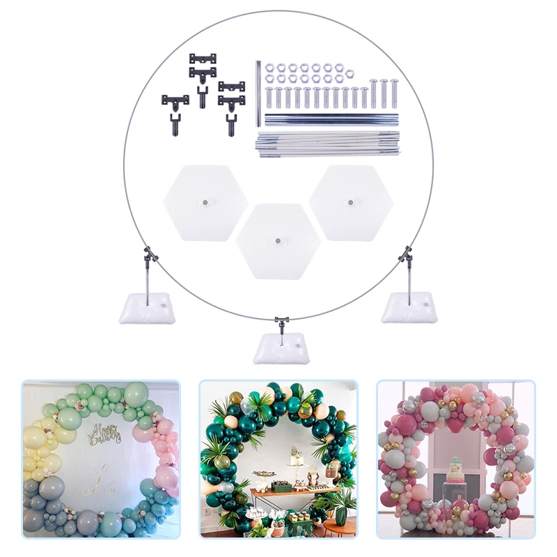 

Round Balloon Arch Kit Holder Semicircle Balloon Stand Plastic Wreath Frame Wedding Birthday Party Decor Baby Shower Background