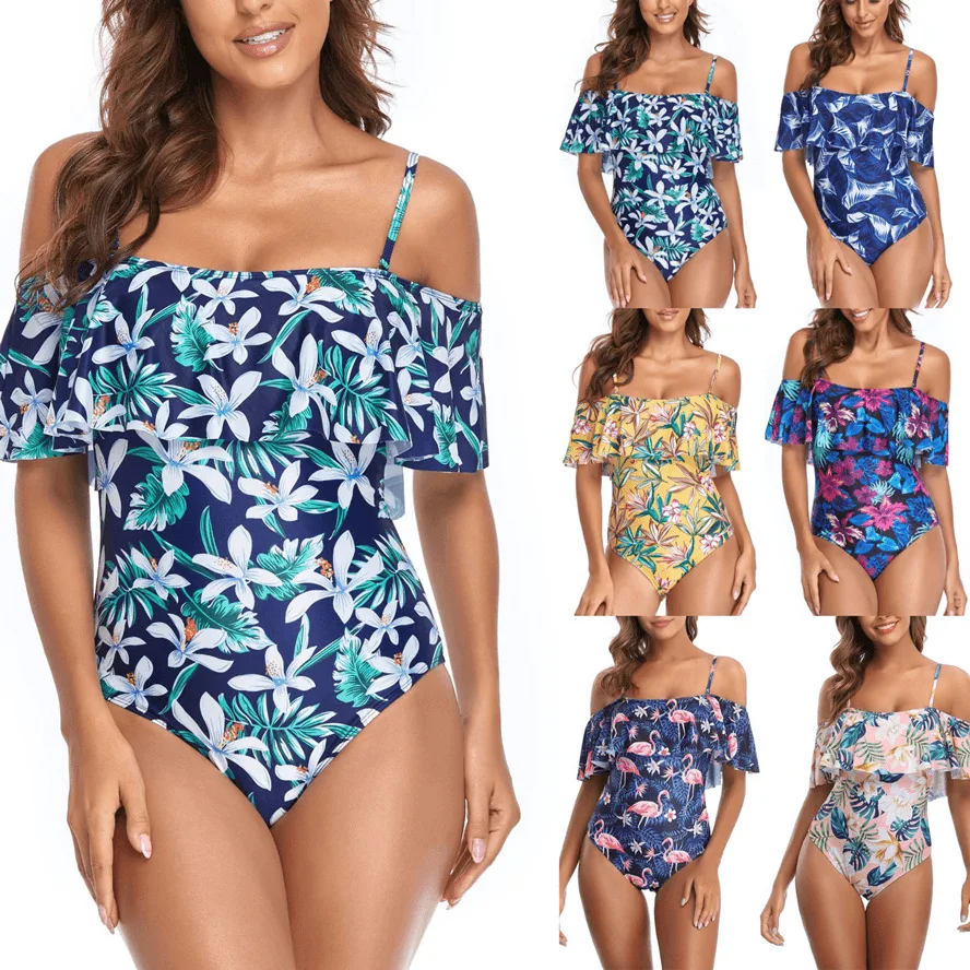 Fashion Summer Printed Bikini Sexy Women's One-Piece Swimsuit Beach Outfits for Women