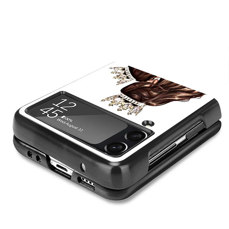 Матовый чехол для телефона Samsung Galaxy Z Flip6 5G Flip5 Flip4 Flip3 ZFlip 6 3 4 5 Super Mom Baby Girl Boy жесткий