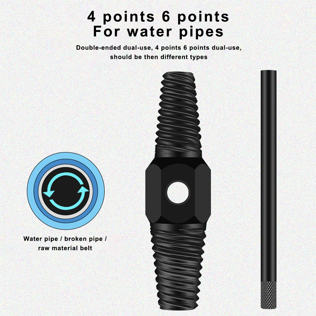 

1/2 Inch 3/4 Inch Dual Heads Screw Extractor Set Portable Pipe Repair Broken Bolt Remover Hose Repair Accessories