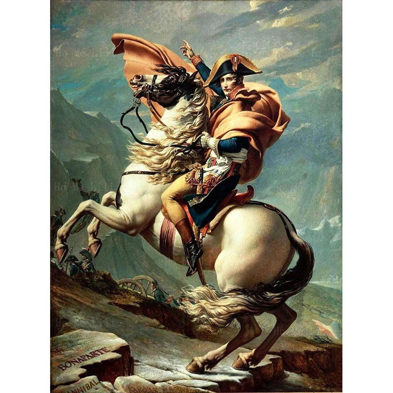 

Napoleon Leads His Army Across The Alps Historical Figures Canvas Wall Art By Ho Me Lili For Livingroom Home Decor