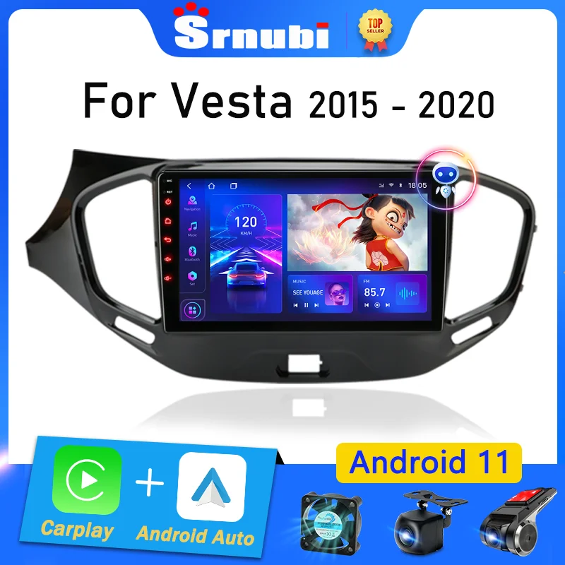 Srnubi Android 11 Автомагнитола для LADA Vesta Cross Sport 2015 2016 2017-2020 мультимедийный плеер 2 Din Carplay стерео GPS WiFi DVD Srnubi Android 11 Автомагнитола для LADA Vesta Cross Sport 2015 2016 2017-2020 мультимедийный плеер 2 Din Carplay стерео GPS WiFi DVD