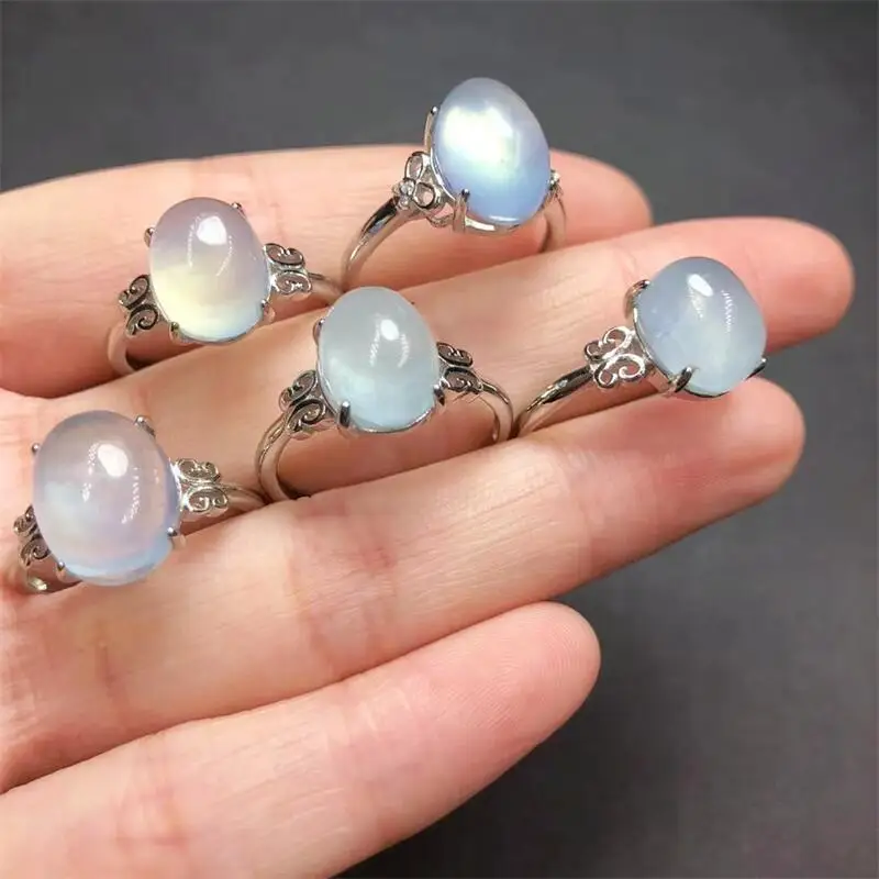 

Кольца с натуральным аквамарином в форме яйца для лица, энергетическое восстановление, кристалл, мини-кристалл, фэн-шуй, ювелирные изделия для женщин, модный подарок, 1 шт.