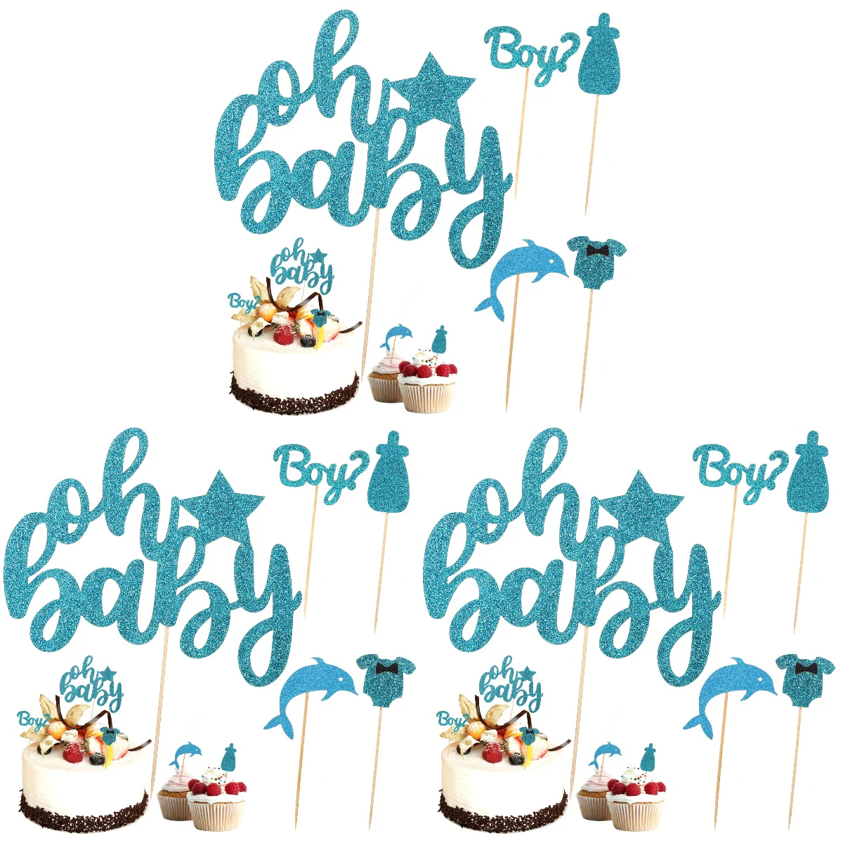 

75 Paper Decorative Birthday Party Party Cake Decor Boy Birthday Accessories Boy Birthday Supplies for Home