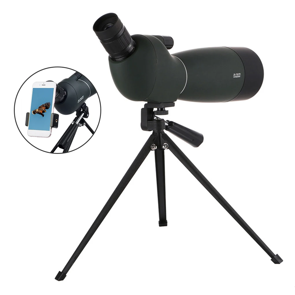 

25-75x70 Birdwatching Monocular Outdoor Hunting Camping Hiking Single-tube Telescope with Tripod