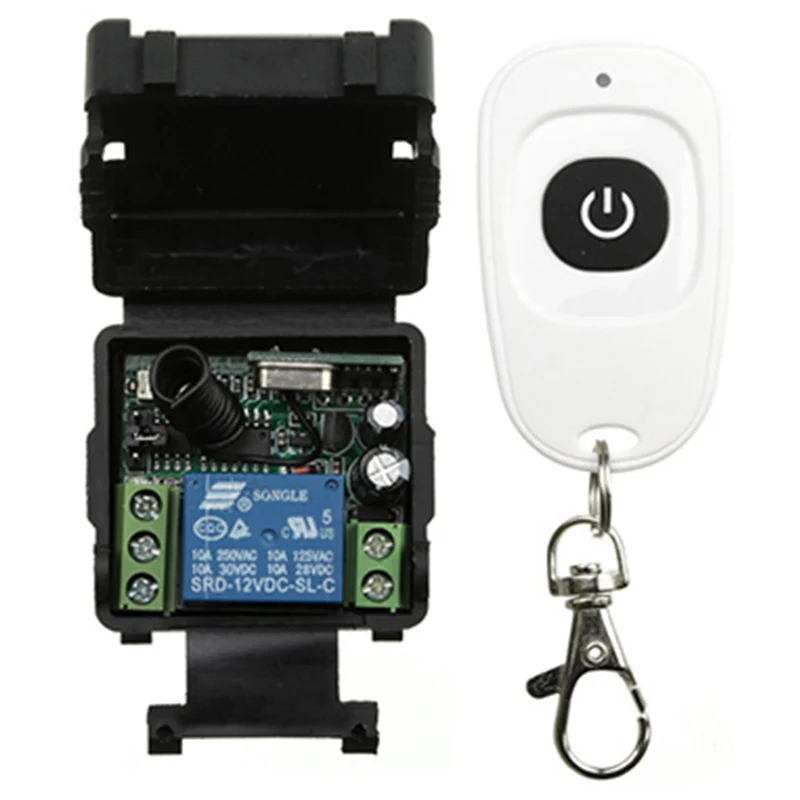 10 компл./лот DC12V 24V 1CH мини беспроводной радиочастотный пульт дистанционного