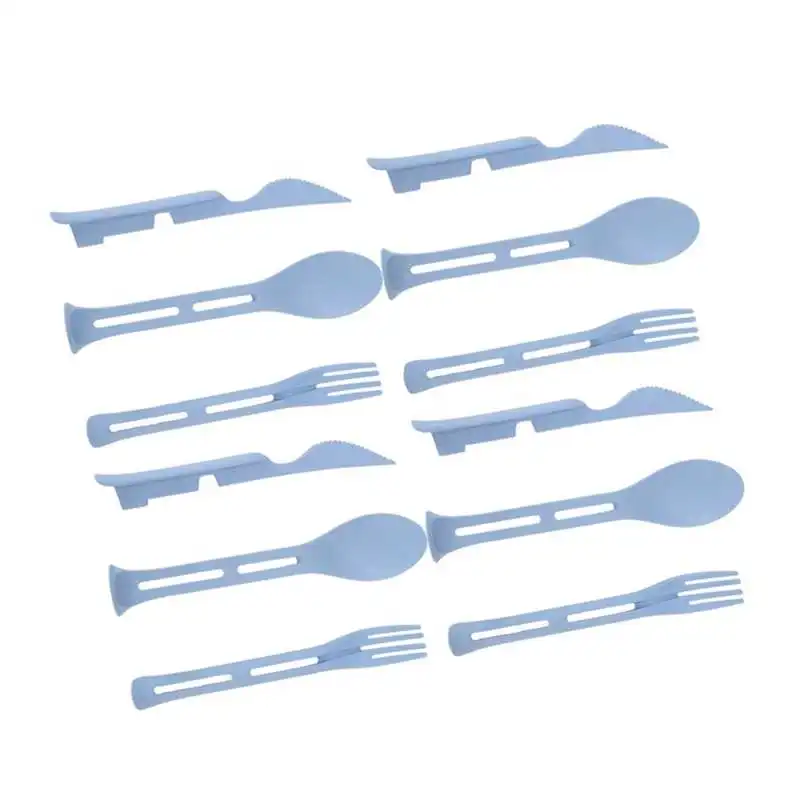 

Столовые приборы из пшеничной соломы, дорожная посуда, три в одном, с глянцевой текстурой, для повседневного использования, для путешествий,...