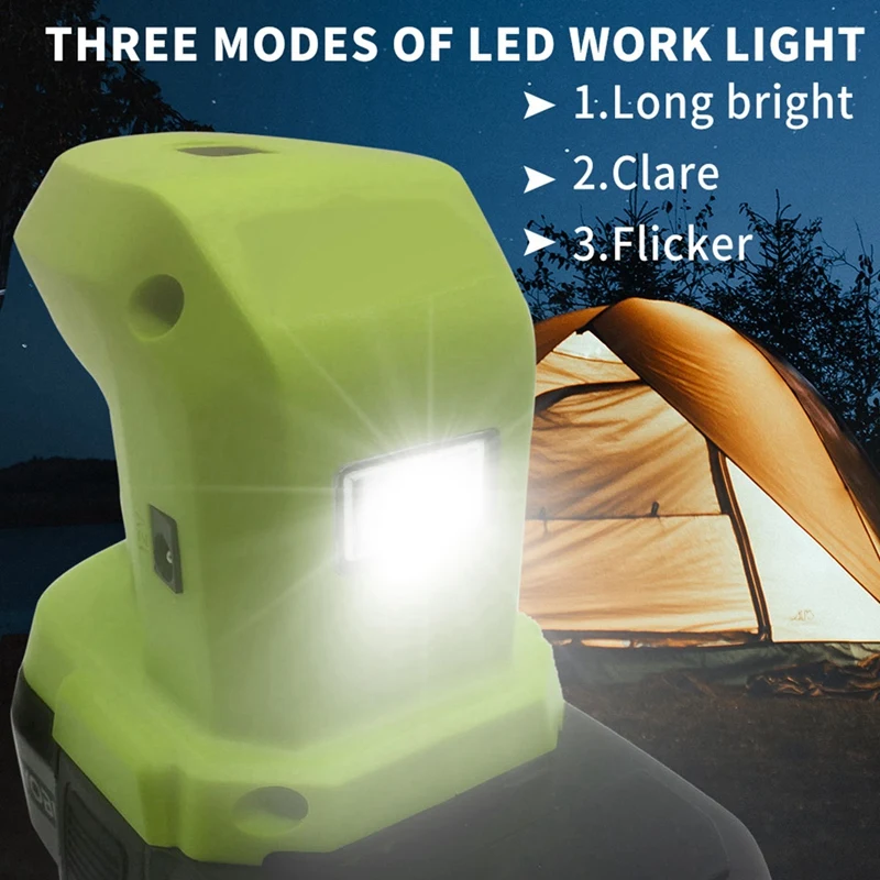 

Адаптер питания с 2USB-портами для Ryobi P743, 18 в, 14,4 В, один + литий-ионный портативный адаптер питания с функцией освещения, запасные части