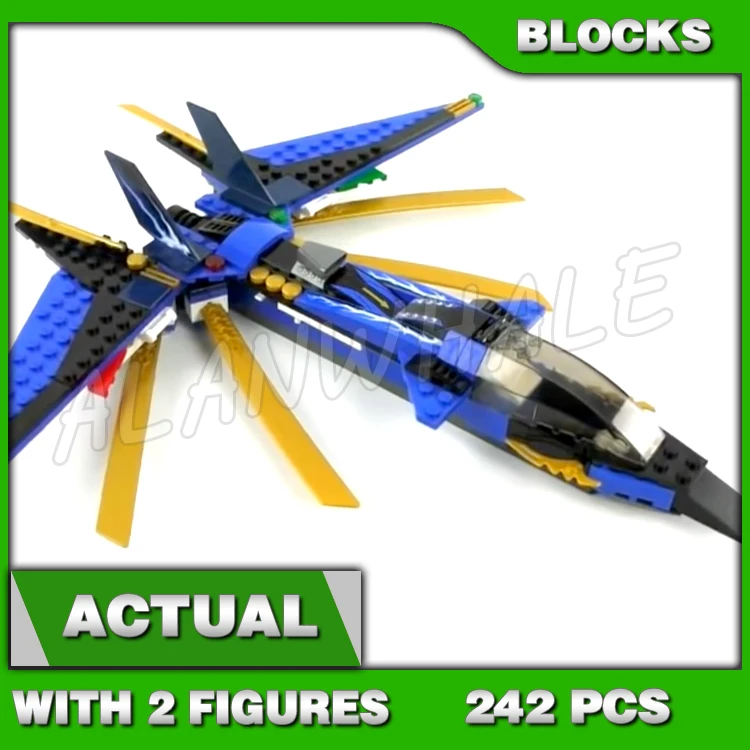 

242 шт., набор строительных блоков Shinobi Jay's Storm Fighter Golden Fangpyre Staff Snake 9756, совместимы с моделями