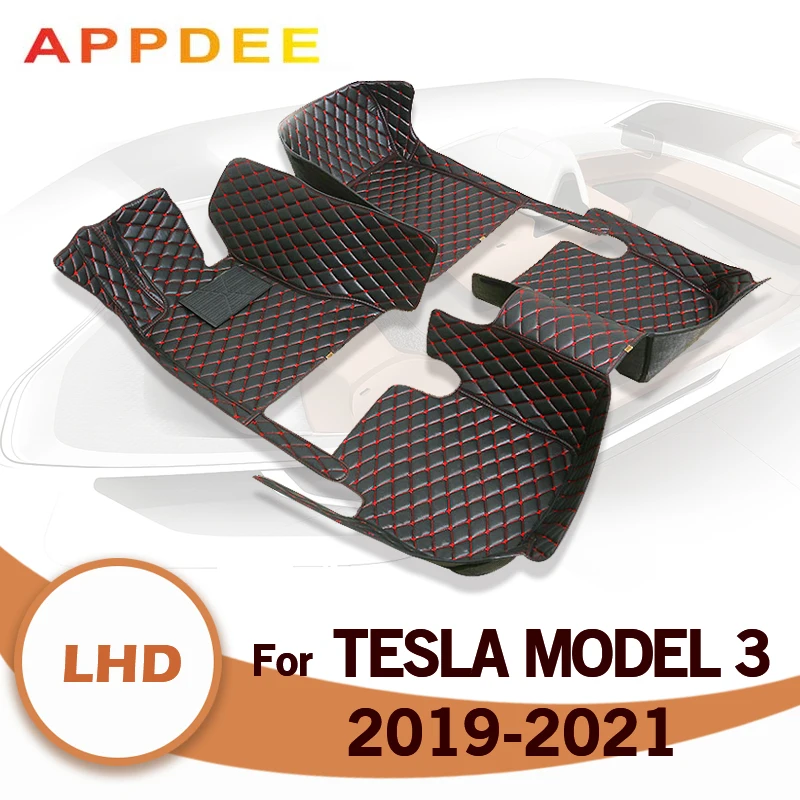 

Автомобильные коврики для Tesla Model 3, 2019, 2020, 2021, оригинальные автомобильные накладки на ножки, аксессуары для интерьера