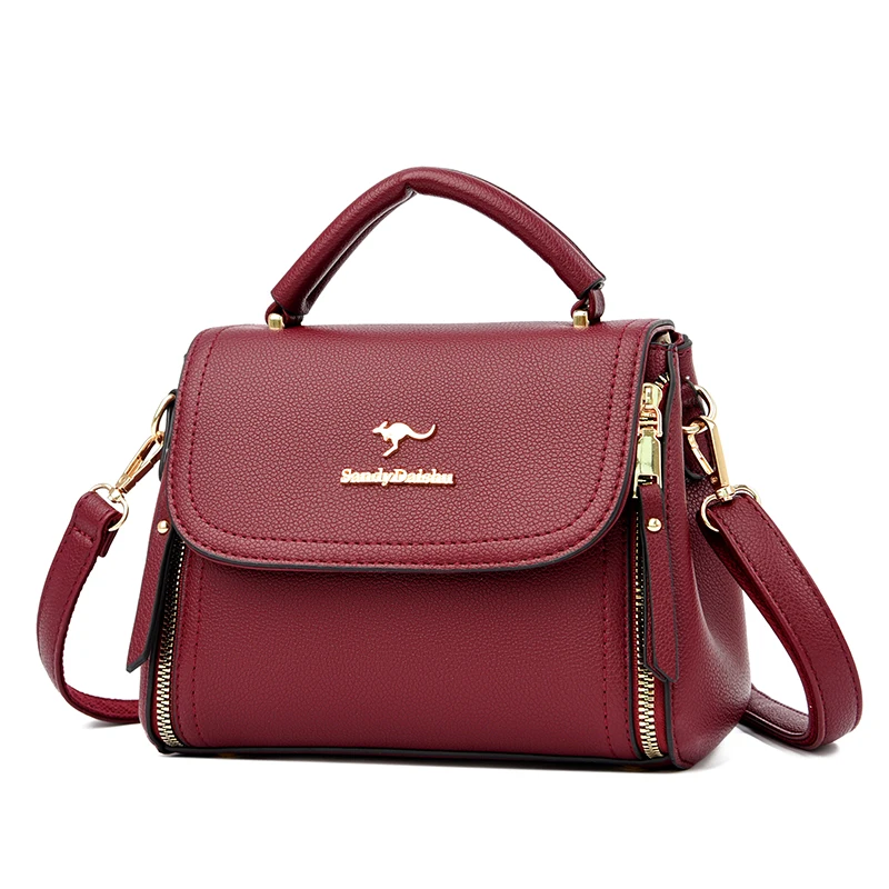 

Fashion Ladies Messenger Bag Women Shoulder Handbags and Purses 2022 New Luxury Designer Bags Soft PU Leather Sac Pouch Black