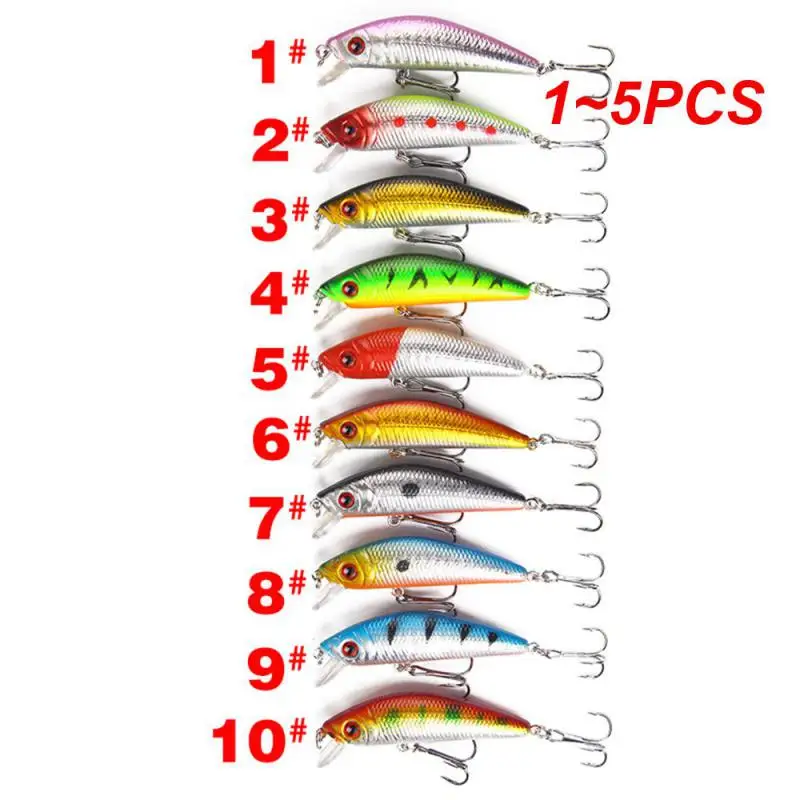 

1~5PCS Minnow Fishing Lure 70mm 8g 3D Eyes Crankbait wobbler Artificial Plastic Hard Bait Fishing Tackle