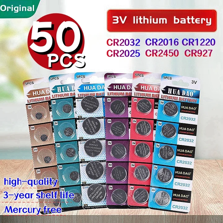Литиевая батарея CR2032 3 В 50 шт