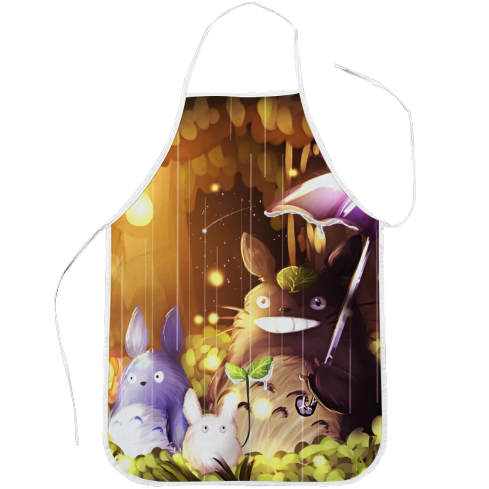 

CLOOCL Popular Japanese Anime Totoro Kitchen Apron 3D Sleeveless Polyester Aprons Women Cooking Cleaning Tools Drop Shipping