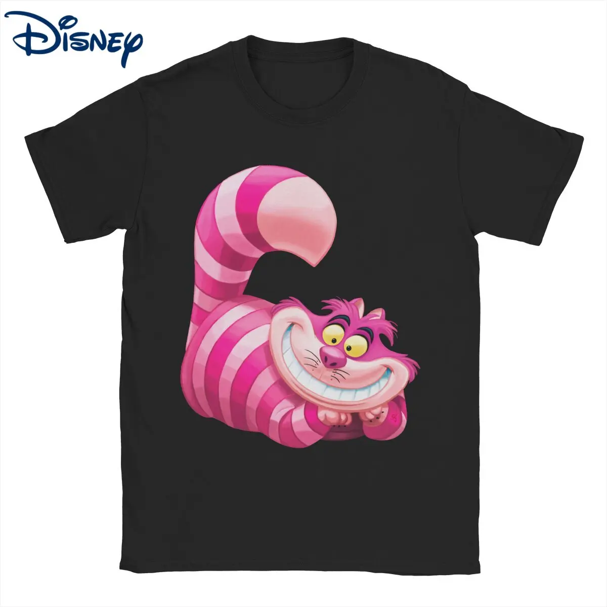 

Disney And the momeraths outgrabe T Shirts Alice in Wonderland Cheshire Cat T-Shirt Men Pure Cotton Tees 4XL 5XL 6XL Clothes