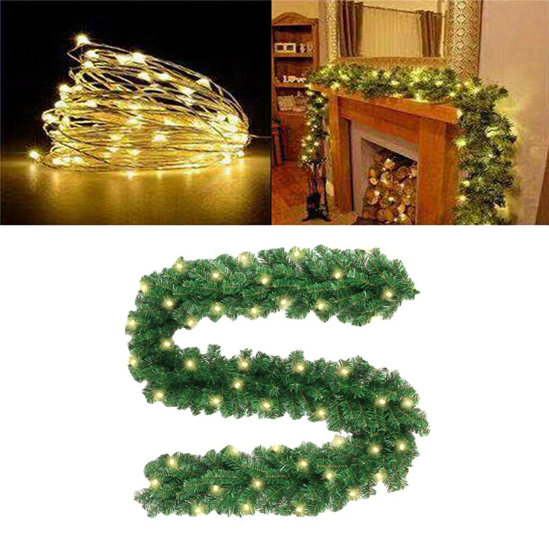 

2.7M With 30 Led Luxury Christmas Decorations Garland Decoration Rattan With Lights Xmas Home Party Christmas Tree Decorations
