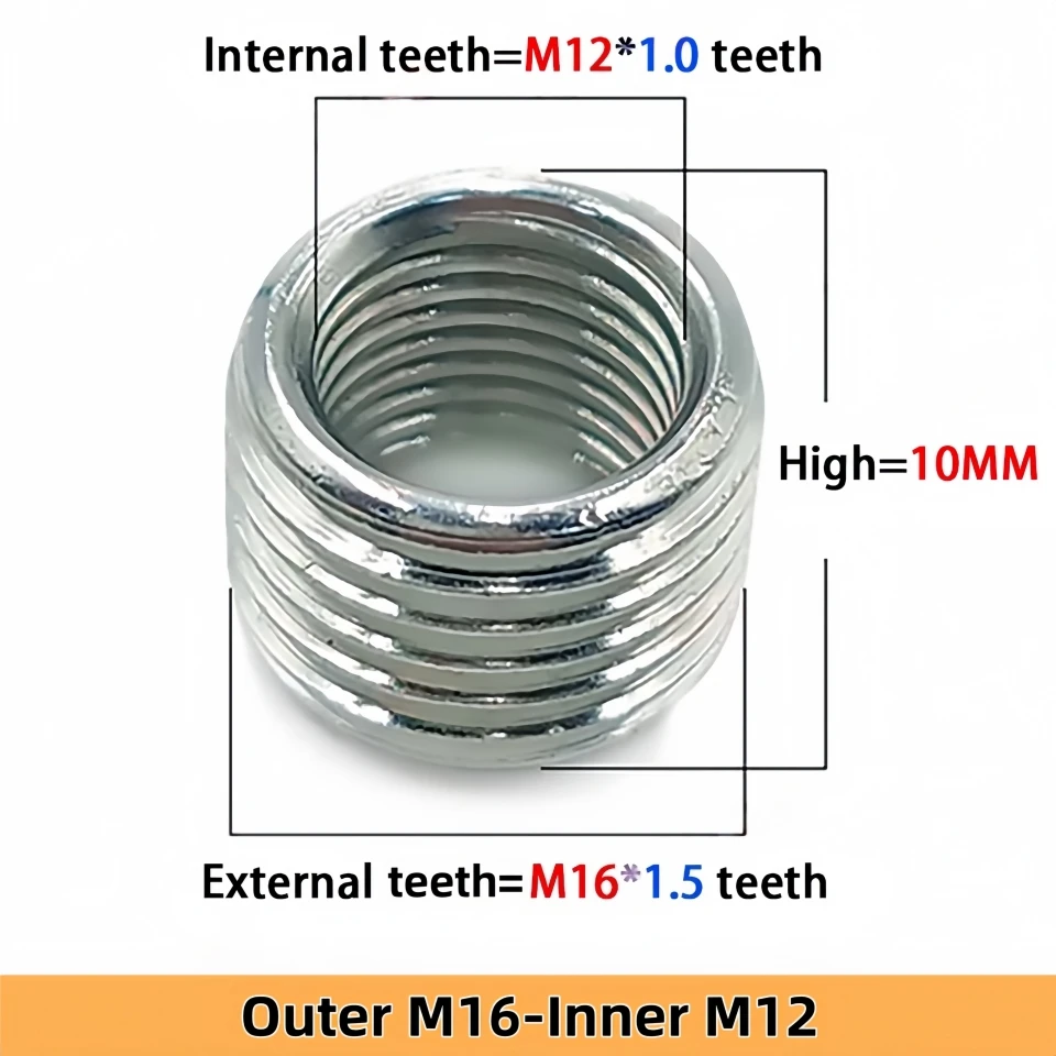 

Гайки с внутренней и внешней резьбой Symcore М16-М4 набор из 10 штук