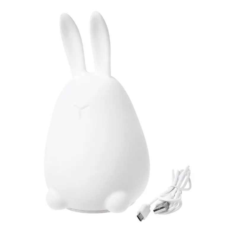 

Cartoon Rabbit Night Light LED Change Color Warm Bedroom Decor Supply