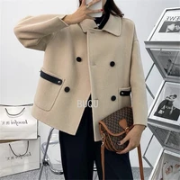new woolen jacket women blazer vintage autumn winter coats woolen coat loose casual jackets tops fashion outerwear female 2022