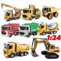 124 rc truck heavy bulldozer trucks tractor model engineering car excavator eletric radio controlled car toys for boys