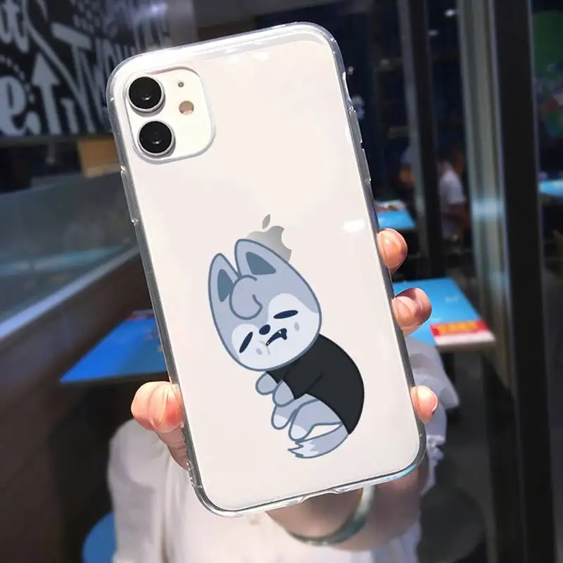 cartoon ruichi hot kpop stray kids skzoo case for iphone 13 12 11 pro max mini xr xs x 8 7 6 plus clear soft cover shell free global shipping