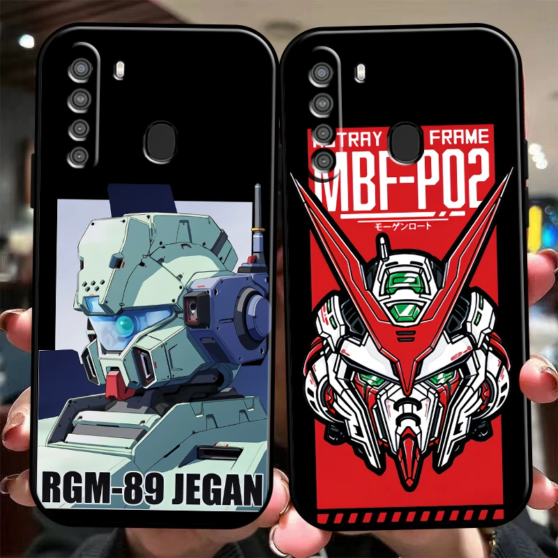 

Japanese Anime GUNDAM Phone Case For Samsung Galaxy A01 A02 A10 A10S A31 A22 A20 4G 5G Soft Coque Carcasa Liquid Silicon