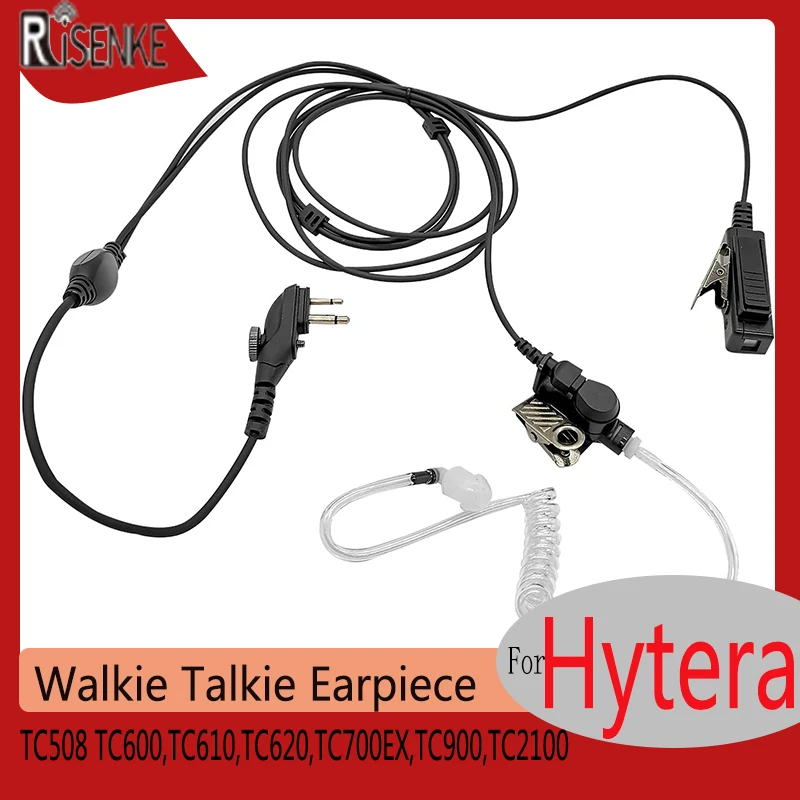 RISENKE BD502i Earpiece for Hytera HYT PD502 PD562 TC508 TC600,TC610,TC620,TC700EX,TC900,TC2100,PD482i,BD552i Radio Headset