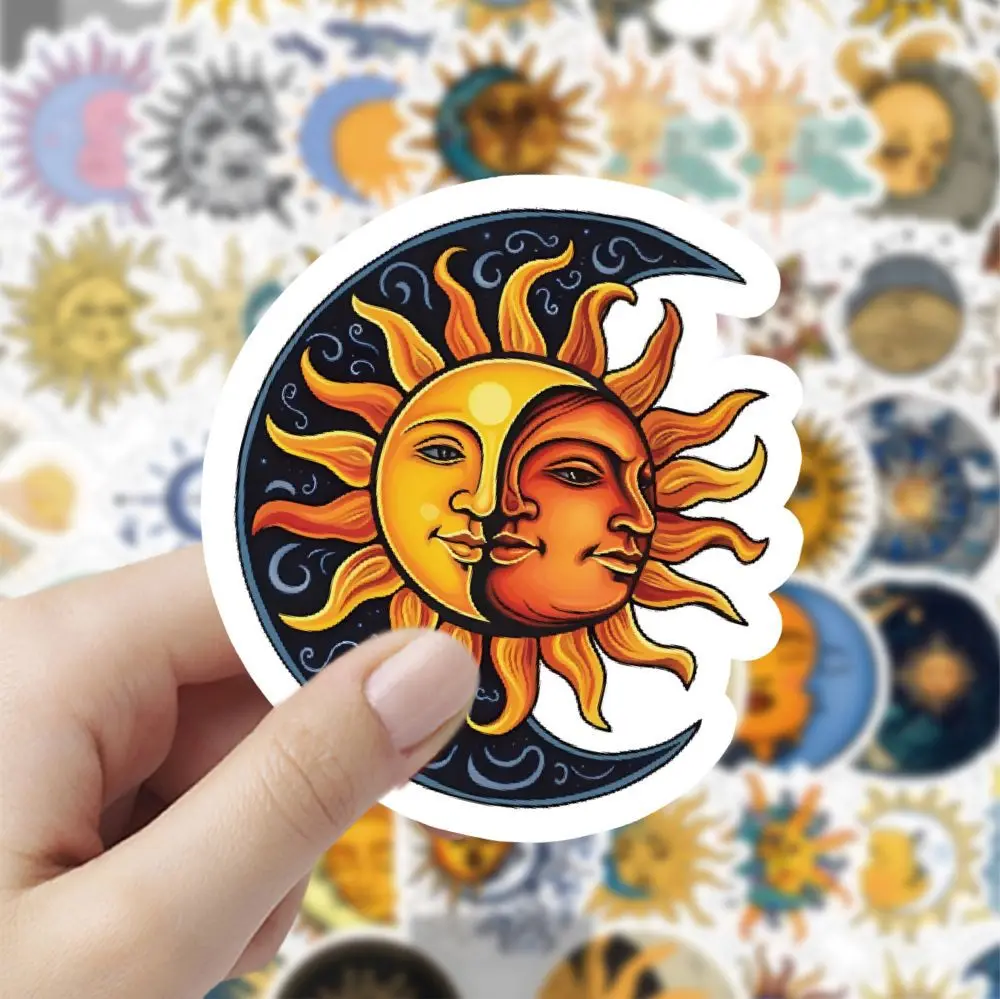 60 шт. стикеры в виде Луны и солнца
