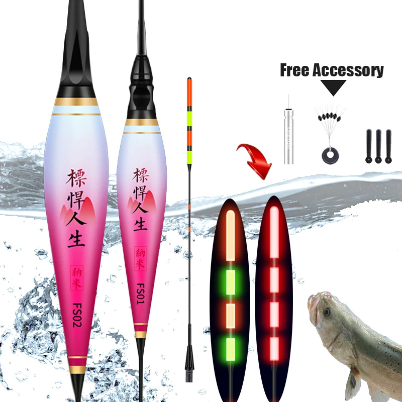 

WLPFISHING 1PC Fishing Floats Gravity Sensor Smart Floaters High Brightness Fish Bait Hooks Color Change Bobbers Tackles