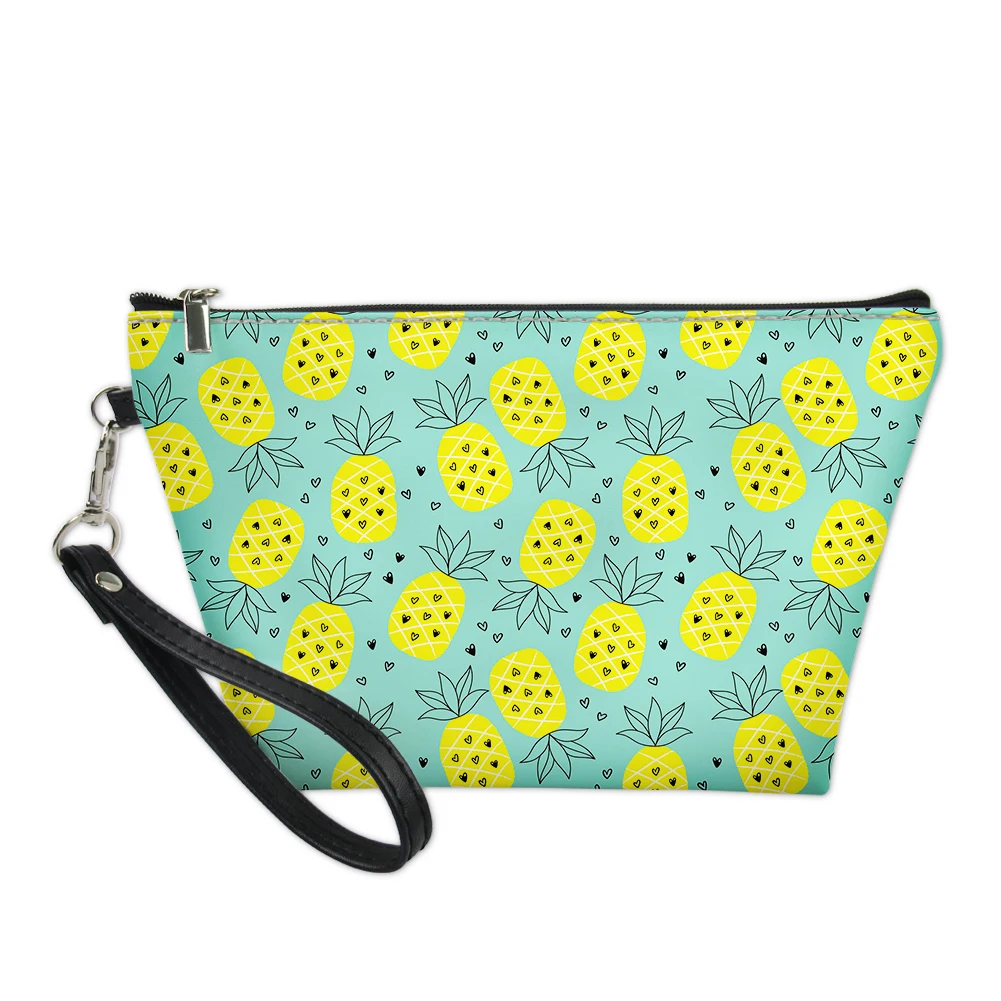 Pineapple Pattern High Quality Cosmetic Bag Bathroom Travel Zipper Washing Bag Lightweight Women Reusable Neceser