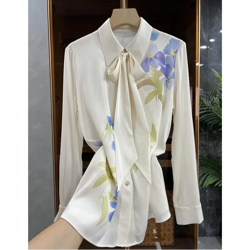 

Женская рубашка с длинным рукавом и принтом позиционирования