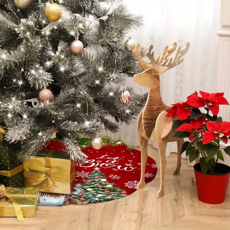 1 шт. красная юбка на рождественскую елку