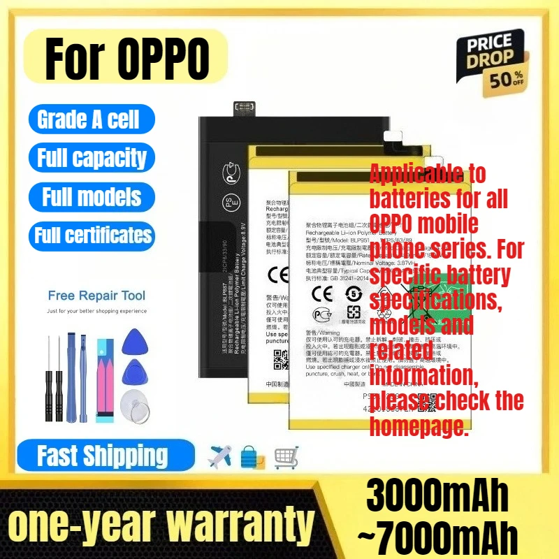 Фото Аккумулятор для OPPO Realme 2/C1/PRO/3/5/C3/5i/C11/5S/C21/6/7/C30/C33/9i/8/9/10/11/12/13/ C15/C12/C25/7i/C17/V3/Q3i/7i/C51/C53/C67 №1