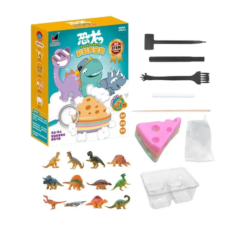 

Gemstone Dig Kit Discovery Toy Kids Dinosaurs Animal Set Portable Realistic Digging Adventure Mining Toys STEM Educational