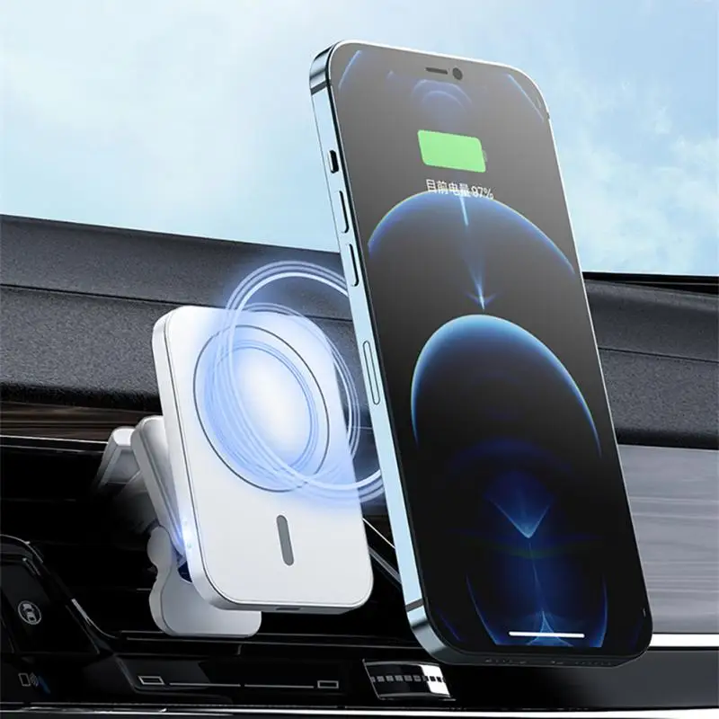 fast chargingwireless car phone holder 15w magnetic chargers mount cellphone stand adsorption smartphone bracket accessories free global shipping