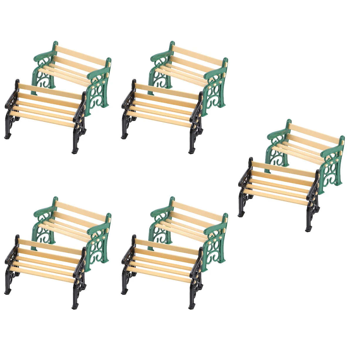 

10 pcs Fun Miniature Bench Miniature Things Miniature Furniture Miniature Chair Garden Miniatures Decor Furniture