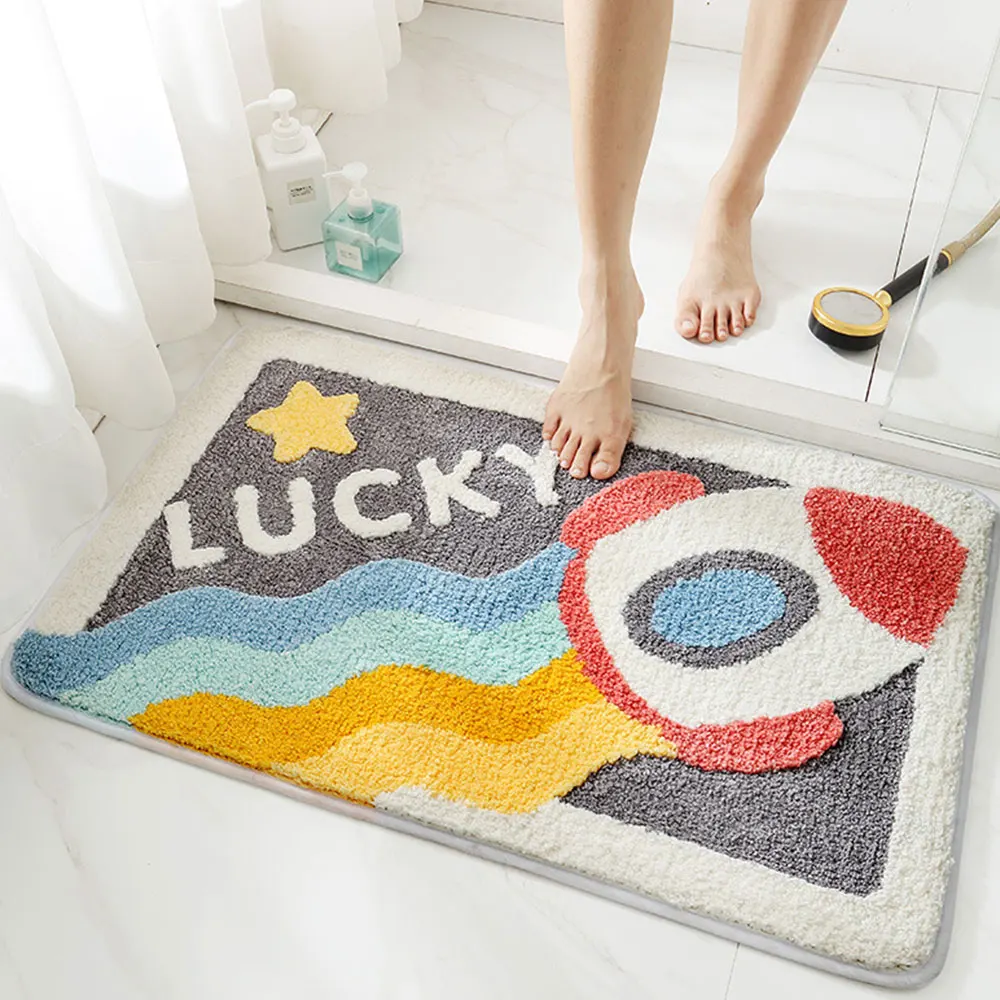 

Cartoon Style Rainbow Carpet Plush Rug Living Room Coffee Table Pad Carpet Bedroom Bathroom Mat Kids Room Home Decor