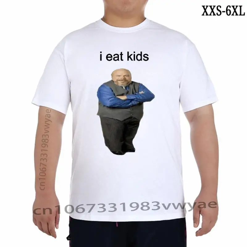 

Bertram Eats Kids Funny Brand Unisex Tops I Eat Kids Tees Camisa Short Sleeve New Black White Casual Loose Tshirt Ropa Hombre