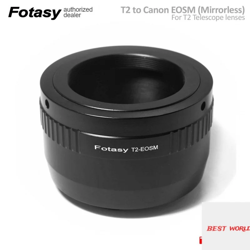 

FOTASY Adapter T2 Telescope Mount Lens to EOSM mount EOS M Canon EF-M EOSM M5 M6 M50 M100 MVP CAMERA