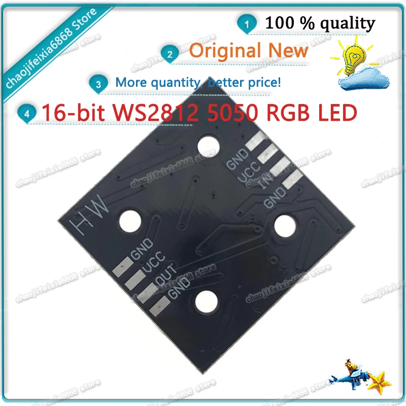 1pcs/lot! 4x4 16-bit WS2812 5050 RGB LED(square) built-in full-color driver board module colorful lights round development - купить по