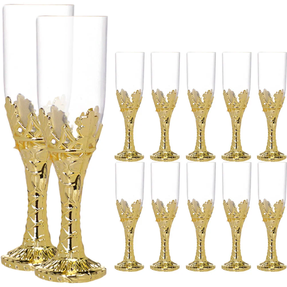 

12 Pcs Champagne Flutes Holder Christmas Gift Box Goblet Shape Candy Boxes Xmas Party Favor Glass Decor