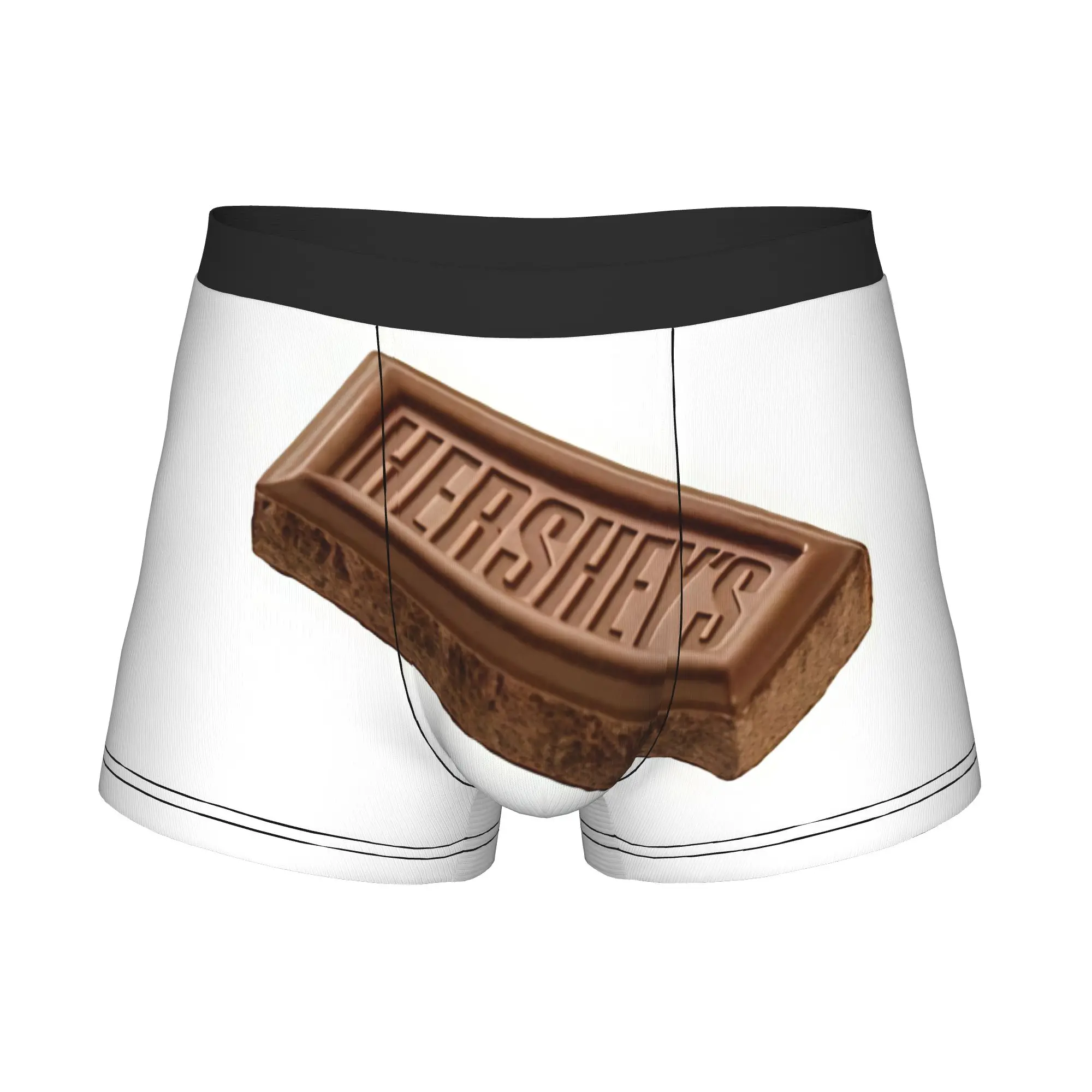 Фото Шоколадный батончик Hershey's Solid Milk Chocolate Bar, мужские трусы-боксеры Hershey's Underpants Homme, дышащие шорты-боксеры №3