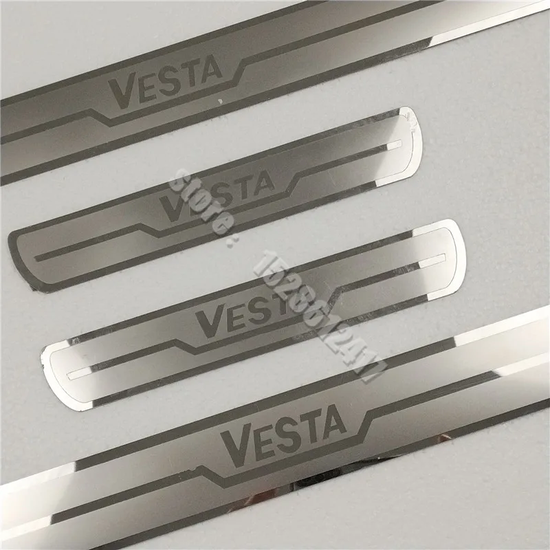 

door sill protector for Lada Vesta 2015-2020 Stainless steel car styling molding accessories door sills scuff pad plates sticker
