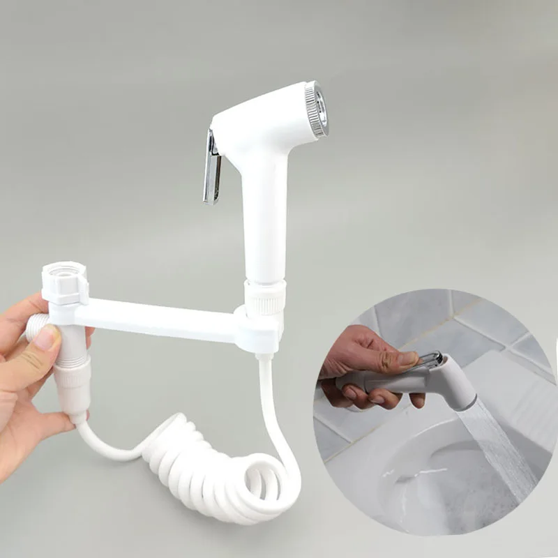 

muslim Toilet tank holder Bidet Spray shower head Bathroom faucet bath ABS Sprayer self Cleaner water Valve set with water hose