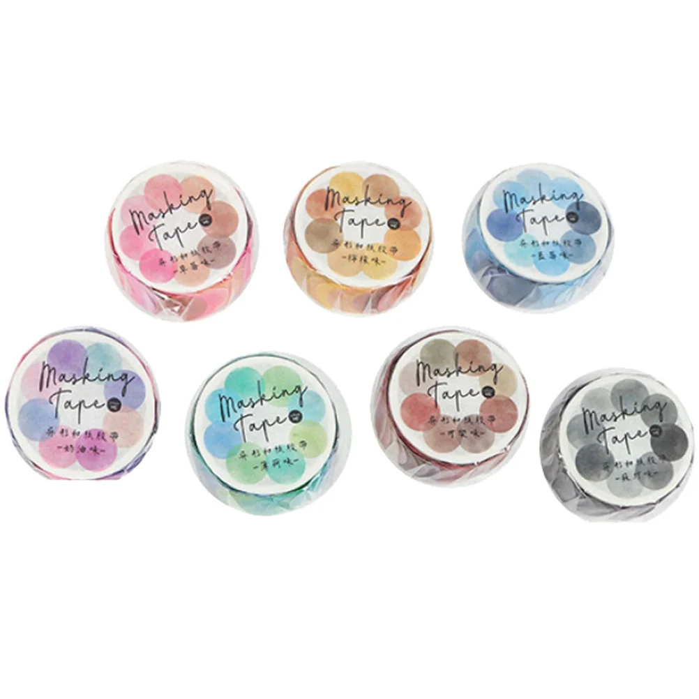 

7 Rolls Colorful Washi Tapes Decorative Sticky Paper Masking Tape (Random Style)